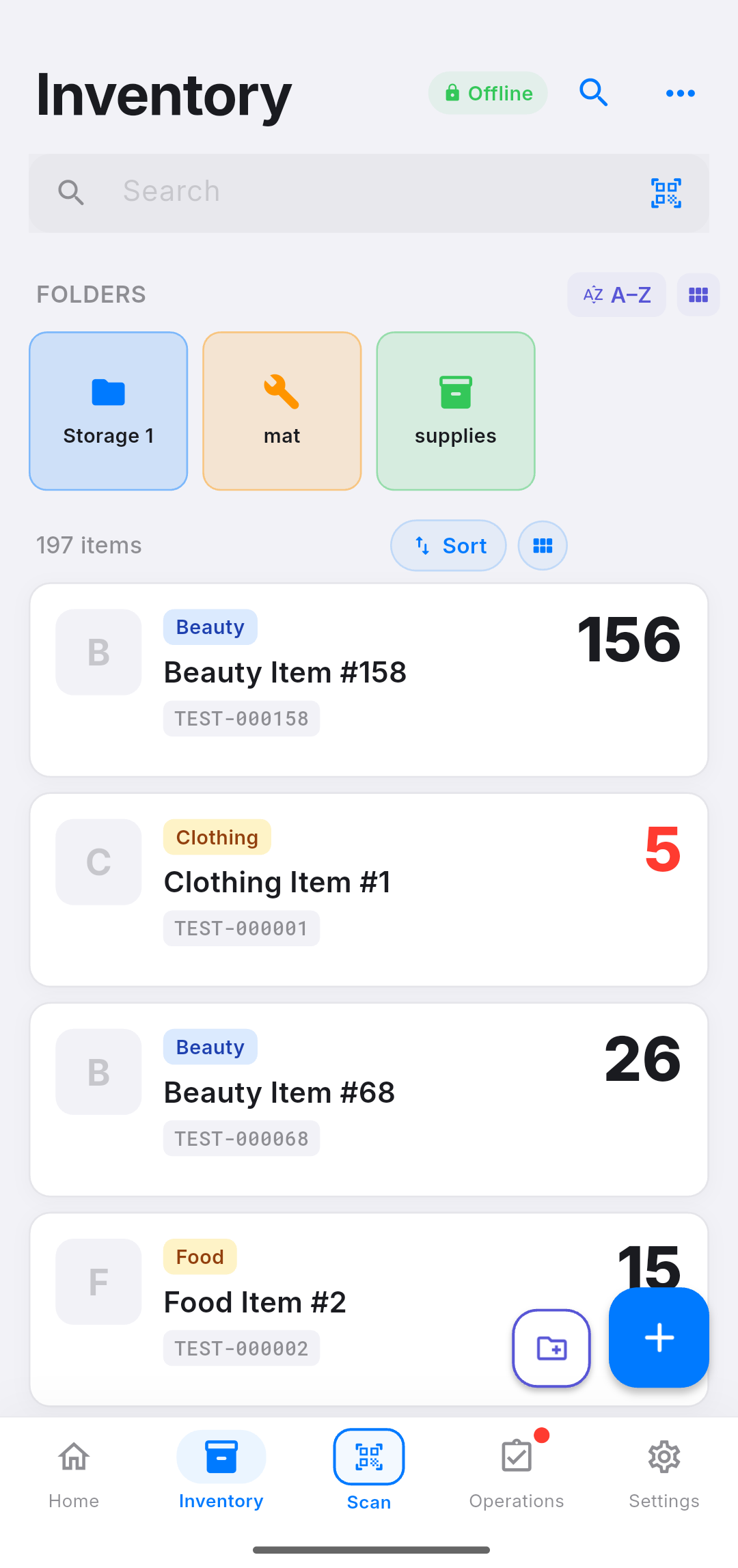 Pikly inventory screen