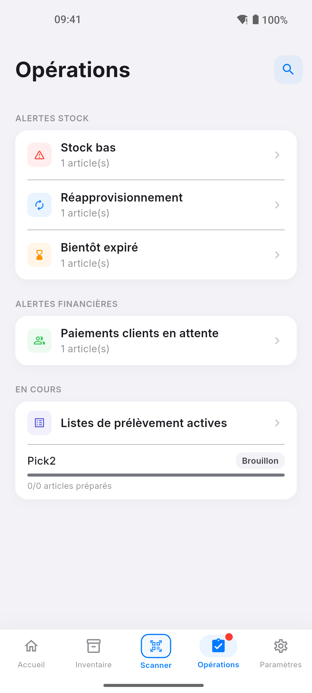 Écran d'inventaire tournant Pikly